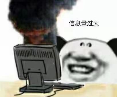 Biaoqing panda overwhelmed at a computer